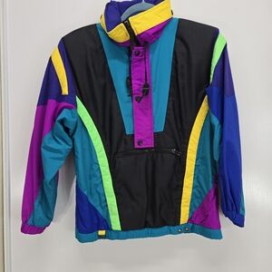 VTG Obermeyer Satellite Juniors 14 Ski Jacket 90s Colorblock Anorak Retro